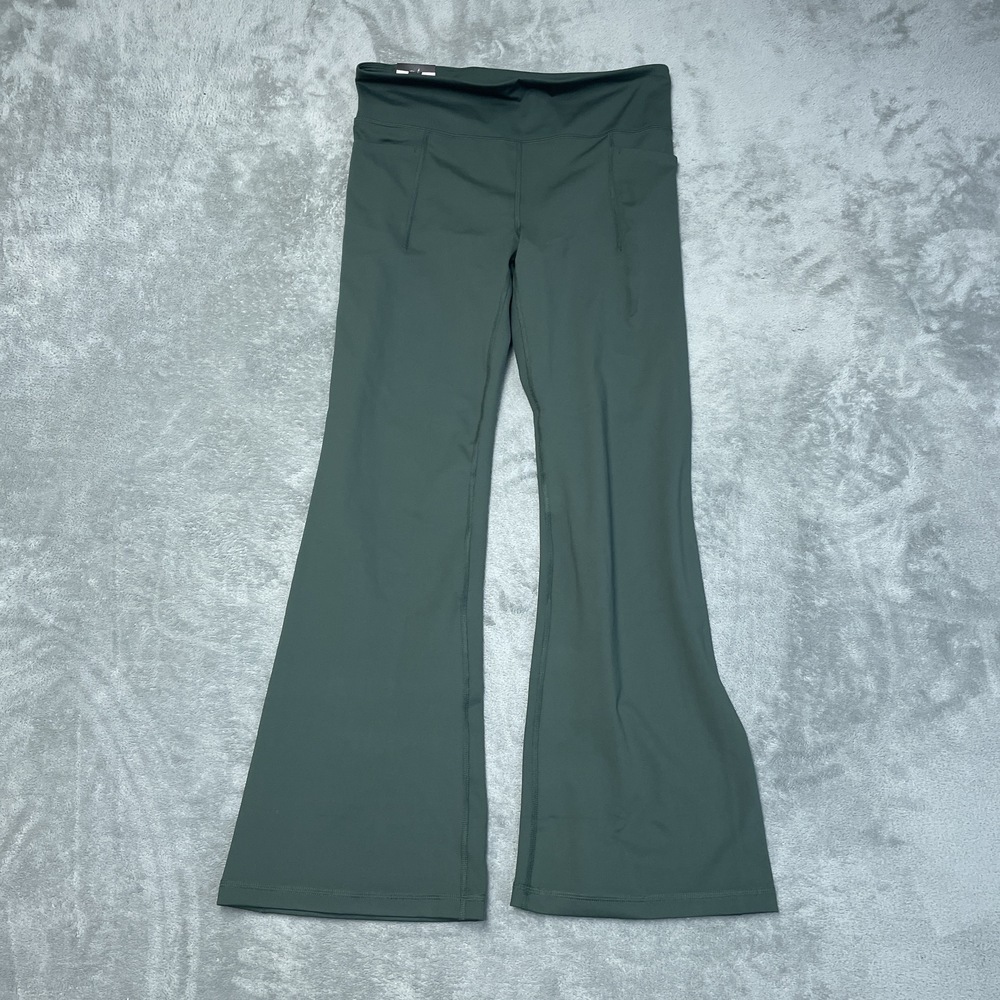 GapFit Women's L Flare Legging Green Polyester Blend e0623 - Picture 3 of 7